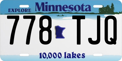 MN license plate 778TJQ
