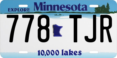 MN license plate 778TJR