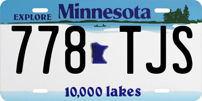 MN license plate 778TJS