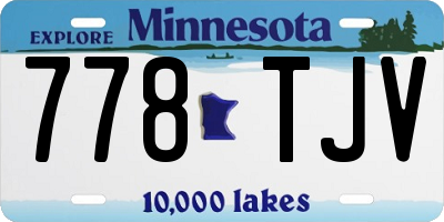 MN license plate 778TJV
