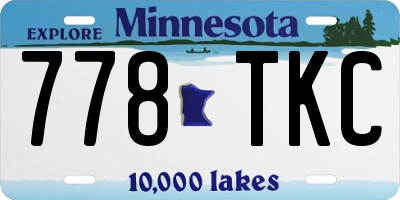 MN license plate 778TKC