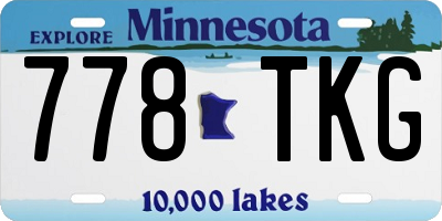 MN license plate 778TKG