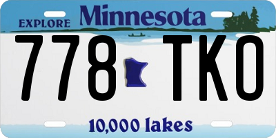 MN license plate 778TKO