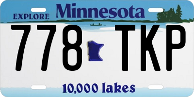 MN license plate 778TKP