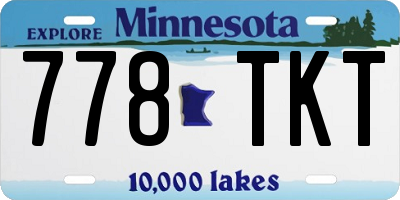 MN license plate 778TKT
