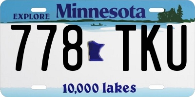 MN license plate 778TKU