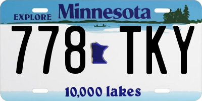 MN license plate 778TKY