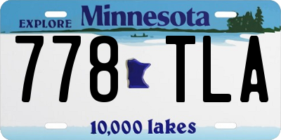 MN license plate 778TLA