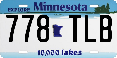 MN license plate 778TLB