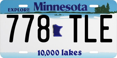 MN license plate 778TLE