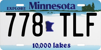 MN license plate 778TLF