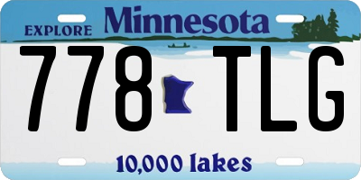 MN license plate 778TLG