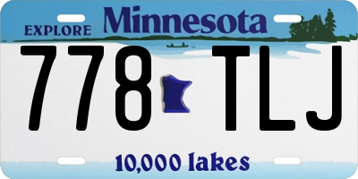 MN license plate 778TLJ