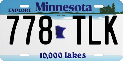 MN license plate 778TLK