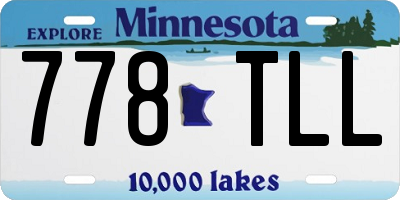 MN license plate 778TLL