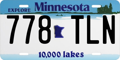 MN license plate 778TLN