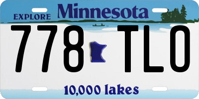MN license plate 778TLO