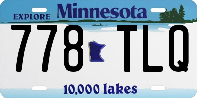 MN license plate 778TLQ