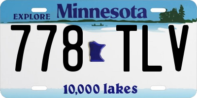 MN license plate 778TLV