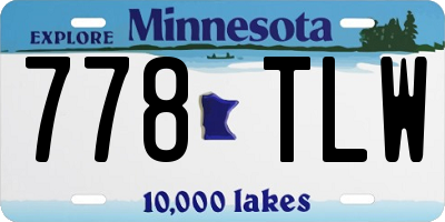 MN license plate 778TLW
