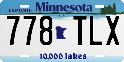 MN license plate 778TLX