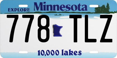MN license plate 778TLZ