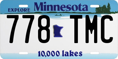 MN license plate 778TMC