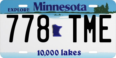 MN license plate 778TME