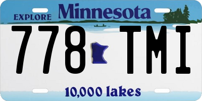 MN license plate 778TMI