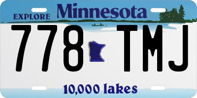 MN license plate 778TMJ