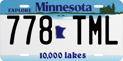 MN license plate 778TML