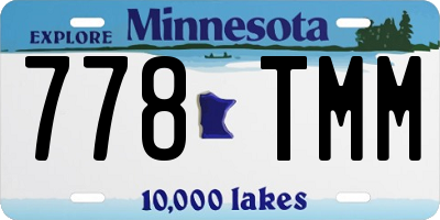 MN license plate 778TMM
