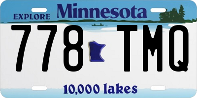 MN license plate 778TMQ
