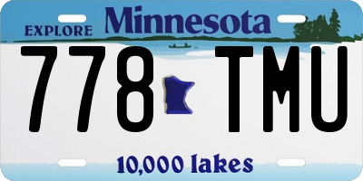MN license plate 778TMU