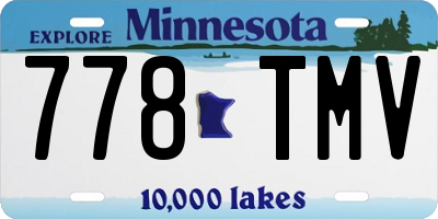 MN license plate 778TMV