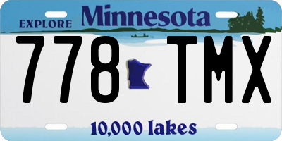 MN license plate 778TMX