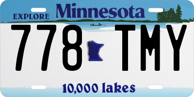 MN license plate 778TMY