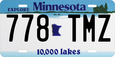 MN license plate 778TMZ