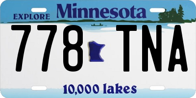 MN license plate 778TNA