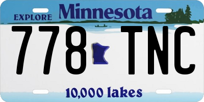 MN license plate 778TNC