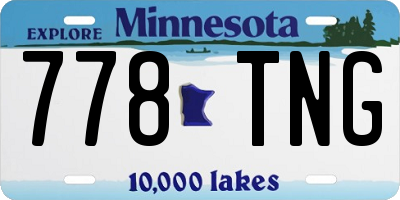 MN license plate 778TNG