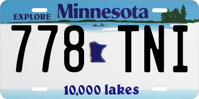 MN license plate 778TNI