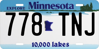 MN license plate 778TNJ