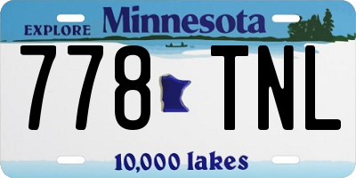 MN license plate 778TNL