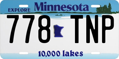 MN license plate 778TNP