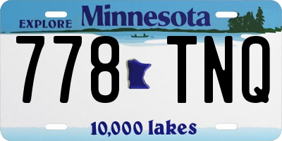 MN license plate 778TNQ