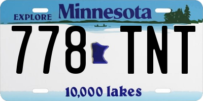 MN license plate 778TNT