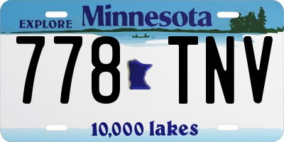 MN license plate 778TNV