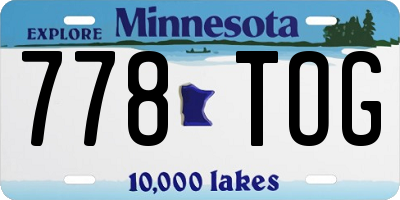 MN license plate 778TOG