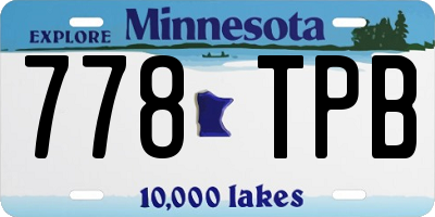 MN license plate 778TPB
